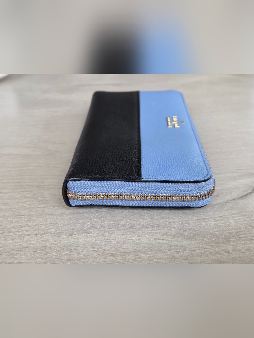 kate spade Two-Tone Blue and Black Zip Around Wallet - Picture 5 of 7